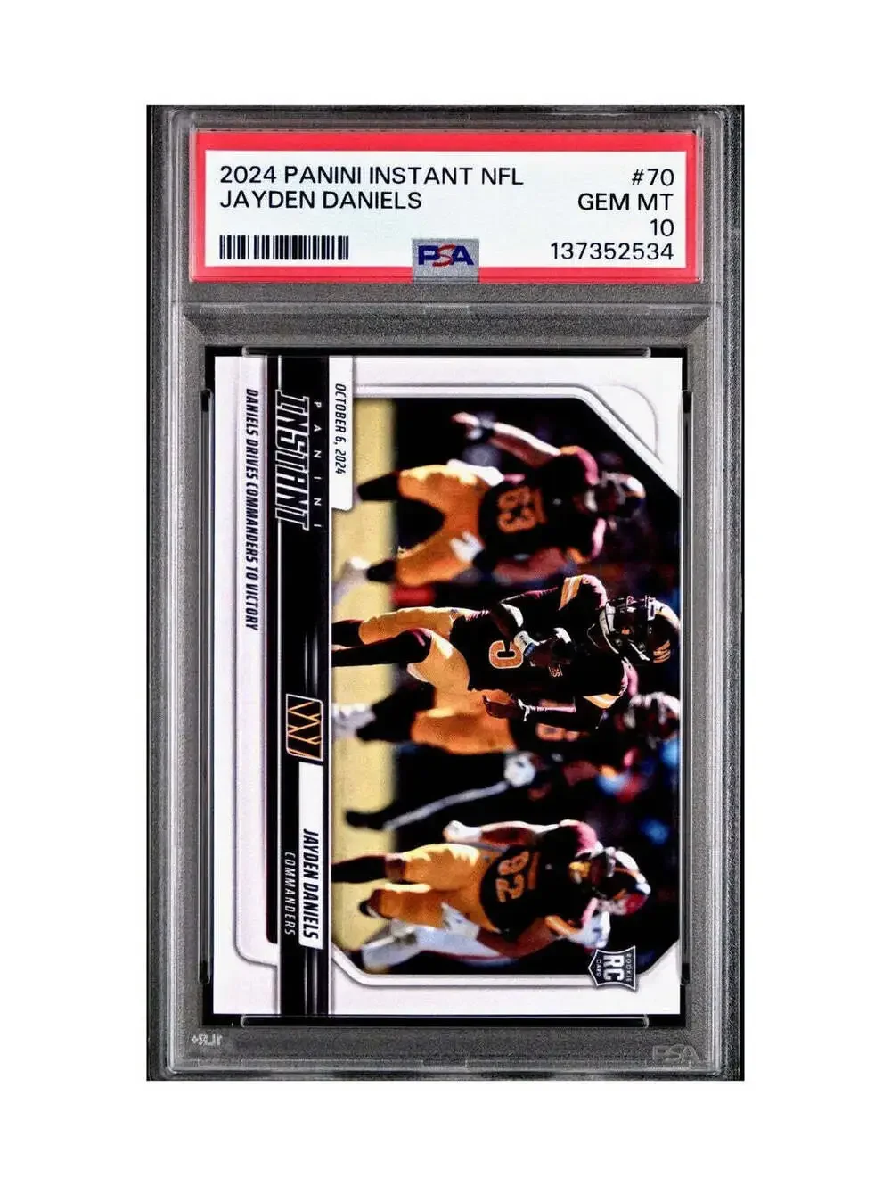 Jayden Daniels Rookie 2024 Panini Instant NFL #70 PSA 10 Gem Mint